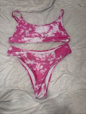Aurelle Tie Dye High Waisted Cheeky Bikini Set